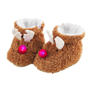 Reindeer kids slippers.