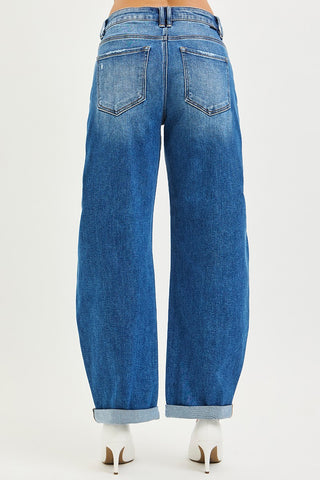 Blue jeans on a white background