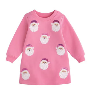 Girls: Mud Pie Santa Sweater Dress
