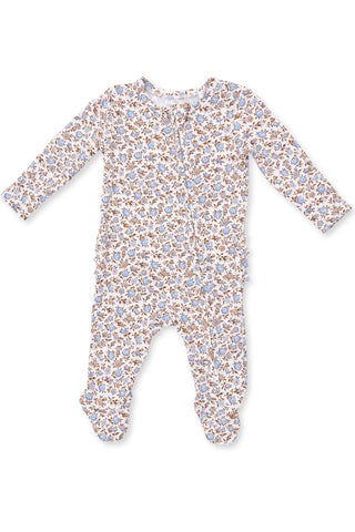 Infants: Angel Dear Hazel Floral 2 Way Zipper Footie