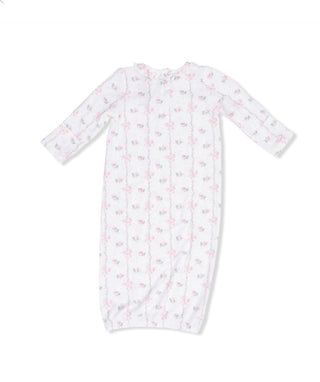 Baby sleeping bag with a pattern on a white background