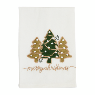 MudPie Christmas Tree Appliqué Towel
