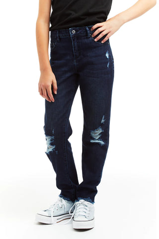 Tractr Girls Destructed High Rise Jeans