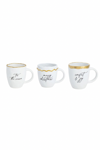 Mud Pie Gold Edge Mugs