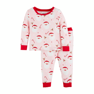 Mud Pie Pink Santa Glow Pajamas