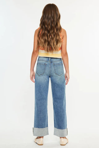 Tweens: KanCan Leslie High Rise Kids Crop Wide