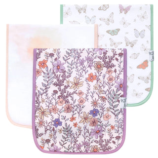 Copper Pearl Flora Burp Cloths
