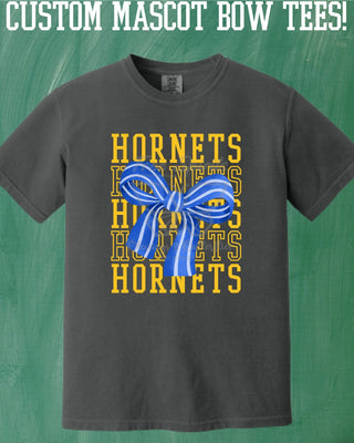 Custom Mascot Bow Adult Tees
