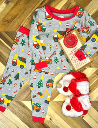 Mud Pie Christmas Construction Toddler Pajamas