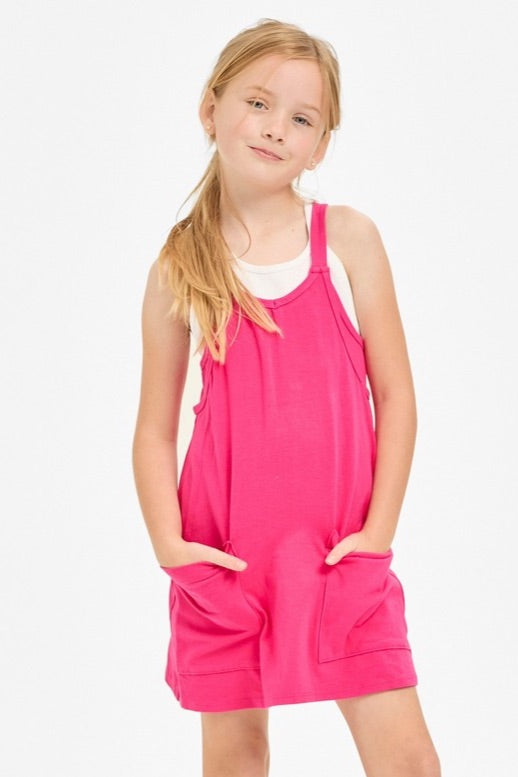 Hot Pink Romper Dress L Hot Pink Romper Dress L