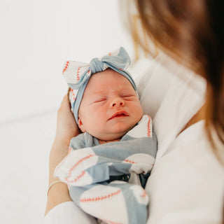 Copper Pearl Slugger Knit Headband Bow