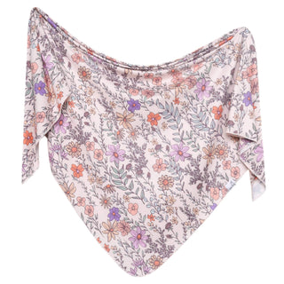 Floral patterned fabric on a white background