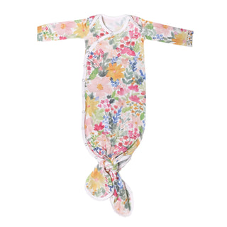 Floral-patterned baby swaddle on a white background