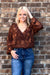 Bonnie Brown Flower Blouse