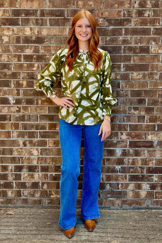 Luna Olive Longsleeve Top