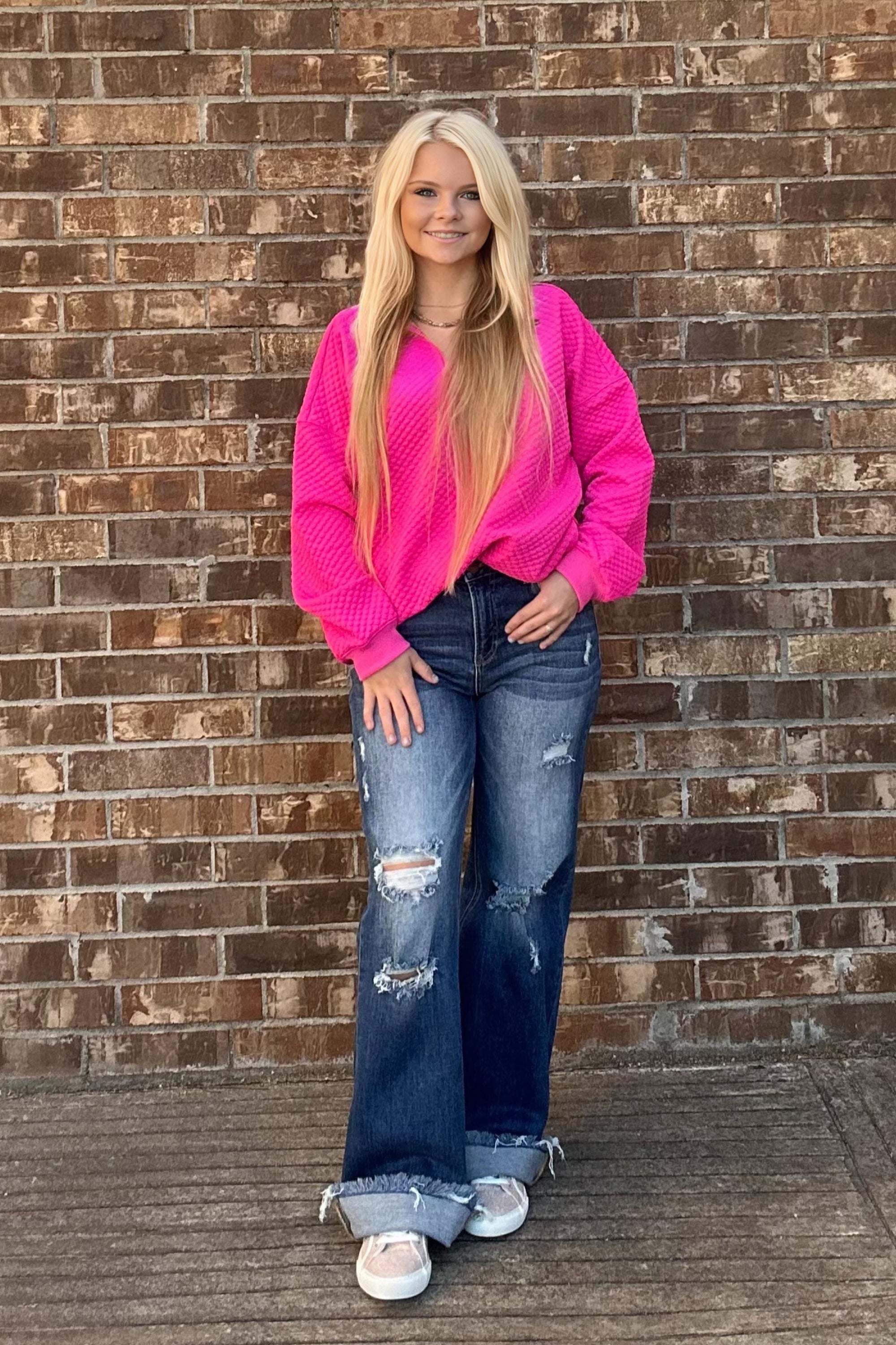 Haley Hot Pink Pullover