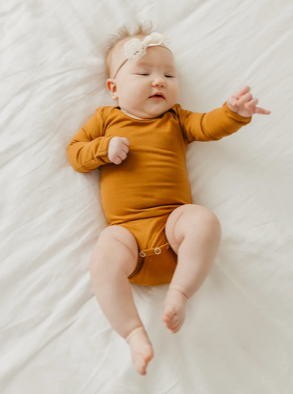 Copper Pearl Camel Long Sleeve Bodysuit