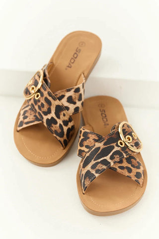 Soda Leopard Print Leo Sandals