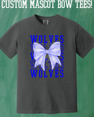 Custom Mascot Bow Adult Tees