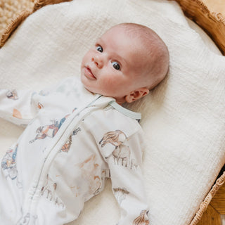 Copper Pearl Boone 2-Way Zipper Footie