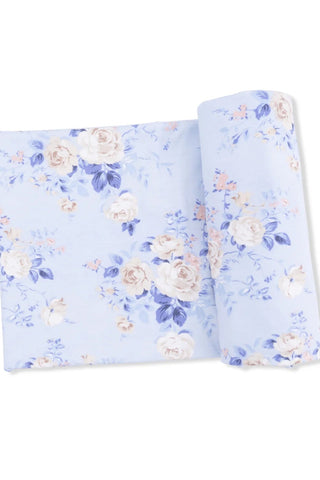 Floral-patterned fabric on a white background