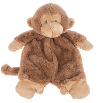 Plush monkey toy on a white background