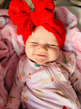 Bright Red Ruffled Headband