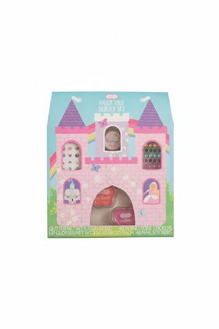 Beauty set in castle box on white background