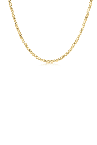 ENewton: 17 Inch Classic Gold 3mm Beaded Choker