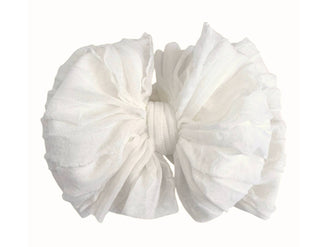 Off White Ruffled Headband