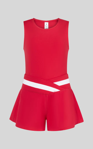 TWEEN: SPICY RED/WHITE SKORT