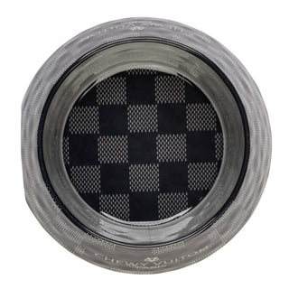 Black Checker Chewy Vuiton Bowl
