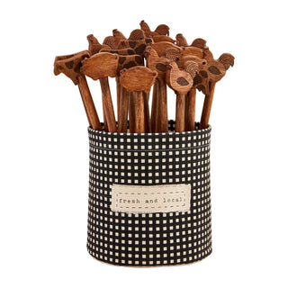 Mud Pie Farm Animal Wood Spoons