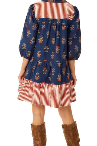 Back of Harvest Tunic Dress on white background