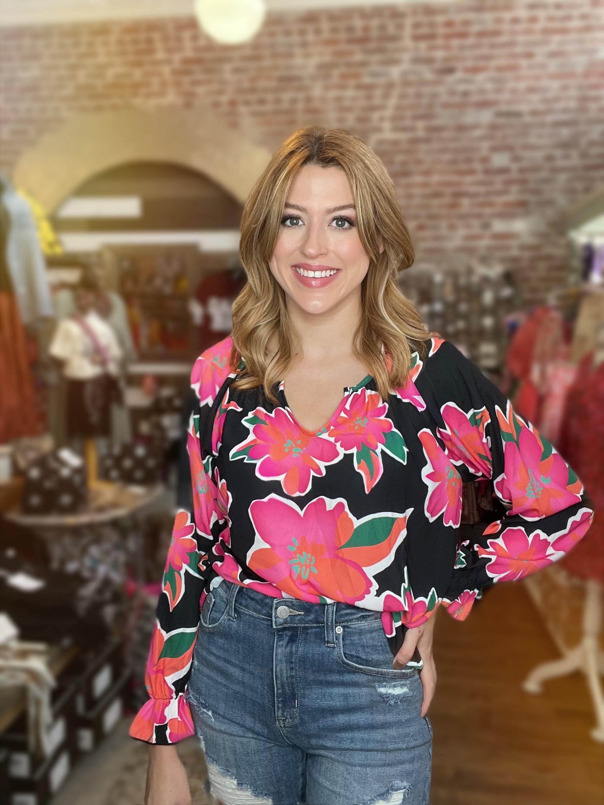 Fall Frenzy Floral Top