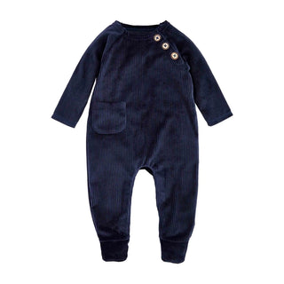 Mud Pie Navy Velour Sleeper