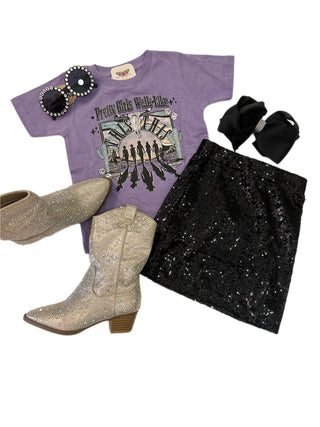 KIDS SEQUIN MINI SKIRT