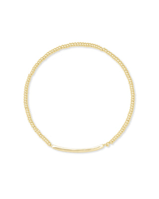 Gold bracelet on a white background