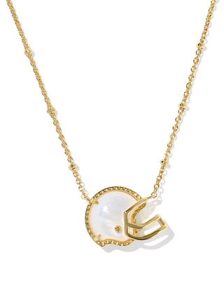 KENDRA SCOTT: FOOTBALL HELMET SHORT PENDANT NECKLACE