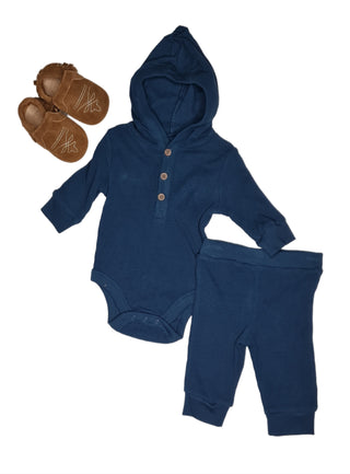 Waffle Knit Baby Boy 2pc Set