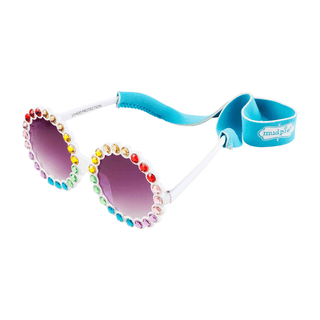 Mud Pie Toddler White Round Sunglass Set