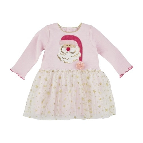 Mud Pie Pink Santa Mesh Dress