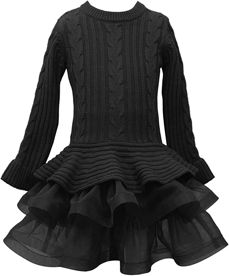 REESE TUTU SWEATER DRESS in Black by Bonnie Jean