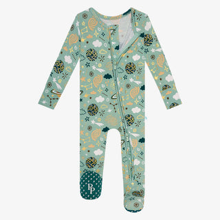 Posh Peanut To The Stars Footie Zippered One Piece