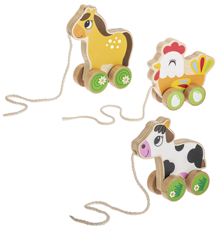 Happy Hill Farm Wood Pull Toys