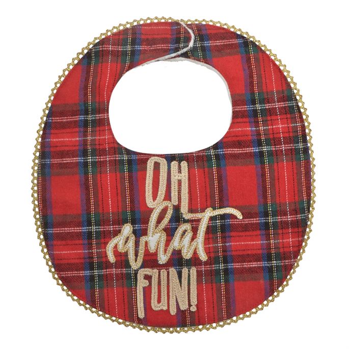 Oh What Fun Tartan Bib